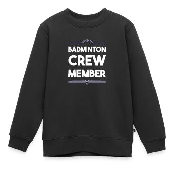 Badminton Crew - Kinder Premium Organic Sweatshirt - Schwarz - Vorne - AI Model Kid Female (0cm)