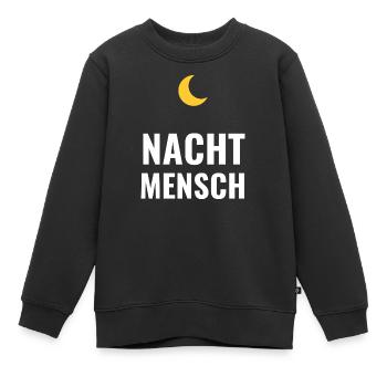 Nachtmensch – Schlichtes Statement - Kinder Premium Organic Sweatshirt - Schwarz - Vorne - AI Model Kid Female (0cm)