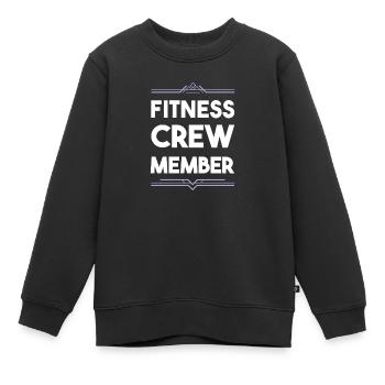 Fitness Crew - Kids Premium Organic Sweatshirt - black - Front - AI Model Kid Female (0cm)