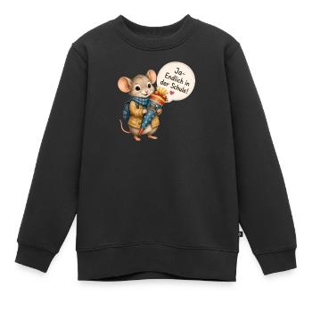 Erster Schultag - Einschulkind - Kinder Premium Organic Sweatshirt - Schwarz - Vorne - AI Model Kid Female (0cm)