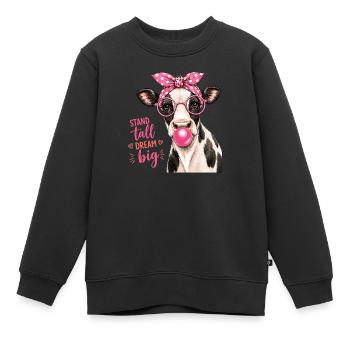 Haut Haut Rêve Grosse Vache - Sweat Premium enfant bio - noir - Devant - AI Model Kid Female (0cm)