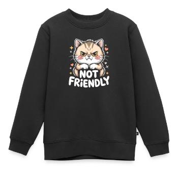 Introverti Pas Amical Solitaire Antisocial - Sweat Premium enfant bio - noir - Devant - AI Model Kid Female (0cm)