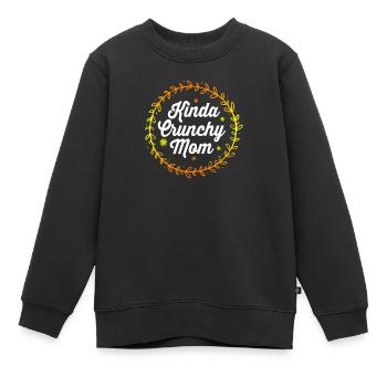 Maman croustillante - Sweat Premium enfant bio - noir - Devant - AI Model Kid Female (0cm)