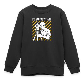 Géomètre - Sweat Premium enfant bio - noir - Devant - AI Model Kid Female (0cm)