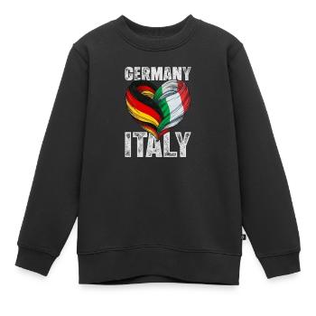 Cœur de l’Allemagne et de l’Italie - Sweat Premium enfant bio - noir - Devant - AI Model Kid Female (0cm)