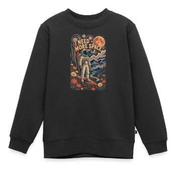 Ich brauche mehr Platz - Kinder Premium Organic Sweatshirt - Schwarz - Vorne - AI Model Kid Female (0cm)