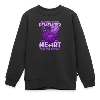 L’esprit ne se souvient peut-être pas, mais - Sweat Premium enfant bio - noir - Devant - AI Model Kid Female (0cm)