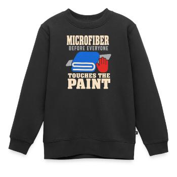 Detaileur de garage Detailing de voitures Detailer de voitures - Sweat Premium enfant bio - noir - Devant - AI Model Kid Female (0cm)
