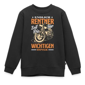 Endlich Rentner Wichtige Dinge - Kinder Premium Organic Sweatshirt - Schwarz - Vorne - AI Model Kid Female (0cm)