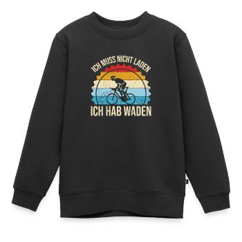 Kondition Statt Akku - Kinder Premium Organic Sweatshirt - Schwarz - Vorne - AI Model Kid Female (0cm)