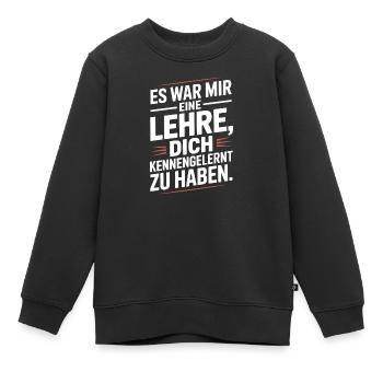 Lehre Dich Kennenzulernen Ex Freund Trennung Ex - Kinder Premium Organic Sweatshirt - Schwarz - Vorne - AI Model Kid Female (0cm)