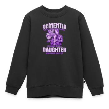 Demenz: Tochter gibt niemals auf - Kinder Premium Organic Sweatshirt - Schwarz - Vorne - AI Model Kid Female (0cm)