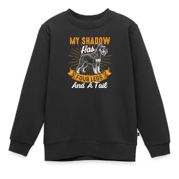 Mein Schatten hat vier Beine Schnauzer Liebe - Kinder Premium Organic Sweatshirt - Schwarz - Vorne - AI Model Kid Female (0cm)