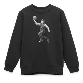 John Quincy Adams Basketball - Kinder Premium Organic Sweatshirt - Schwarz - Vorne - AI Model Kid Female (0cm)