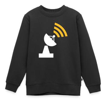 Wlan - Kinder Premium Organic Sweatshirt - Schwarz - Vorne - AI Model Kid Female (0cm)