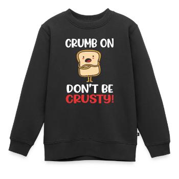 Knoblauch Brot - Kinder Premium Organic Sweatshirt - Schwarz - Vorne - AI Model Kid Female (0cm)