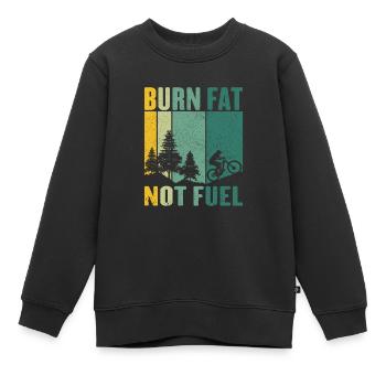 Fahrrad fahren Umweltschutz Sprit sparen Sport - Kinder Premium Organic Sweatshirt - Schwarz - Vorne - AI Model Kid Female (0cm)