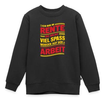 Je suis à la retraite, tu n’es pas drôle, retraité, - Sweat Premium enfant bio - noir - Devant - AI Model Kid Female (0cm)