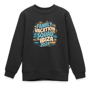 Familienurlaub auf Ibiza 2024 Sommerurlaub - Kinder Premium Organic Sweatshirt - Schwarz - Vorne - AI Model Kid Female (0cm)