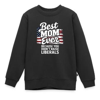 Fête des Mères Conservatrice Meilleure Maman Républicaine - Sweat Premium enfant bio - noir - Devant - AI Model Kid Female (0cm)