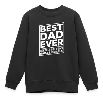 Fête des pères conservateurs Meilleur papa républicain - Sweat Premium enfant bio - noir - Devant - AI Model Kid Female (0cm)