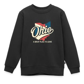 Ohio Un endroit idéal pour laisser Funny Ohio Meme - Sweat Premium enfant bio - noir - Devant - AI Model Kid Female (0cm)