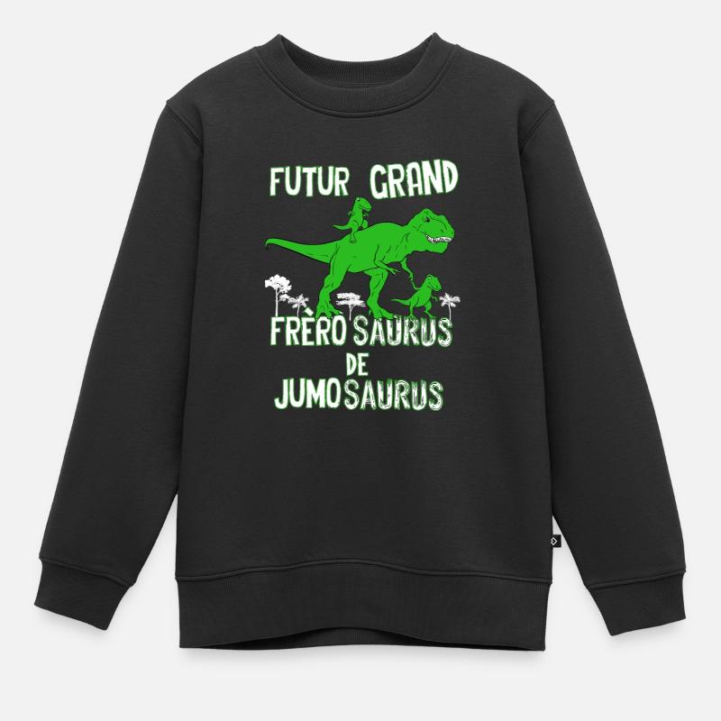 Futur grand frèrosaurus jumosaurus - Sweat Premium enfant bio - noir