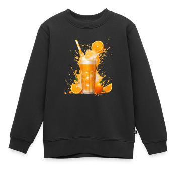 Jus d’orange - Sweat Premium enfant bio - noir - Devant - AI Model Kid Female (0cm)