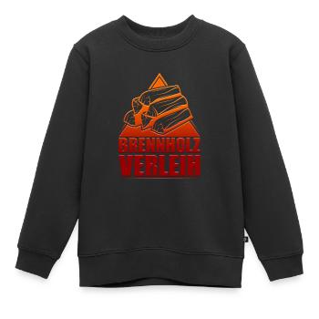 Brennholz Verleih - Kinder Premium Organic Sweatshirt - Schwarz - Vorne - AI Model Kid Female (0cm)
