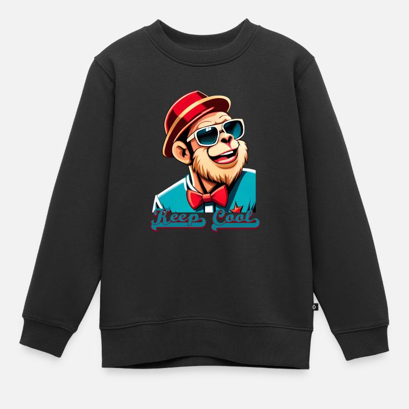 keep cool - Kids Premium Organic Sweatshirt - black