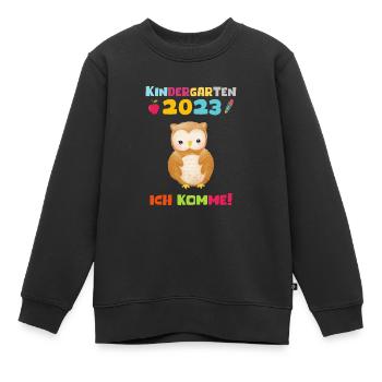 Kindergarten 2023 Ich Komme Jungen Kita Geschenk - Kinder Premium Organic Sweatshirt - Schwarz - Vorne - AI Model Kid Female (0cm)