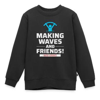 Aquagym Fitness aquatique Aqua Exercice - Sweat Premium enfant bio - noir - Devant - AI Model Kid Female (0cm)