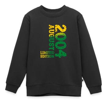 2004 August Limited Edition 19. Geburtstag Outfit - Kinder Premium Organic Sweatshirt - Schwarz - Vorne - AI Model Kid Female (0cm)