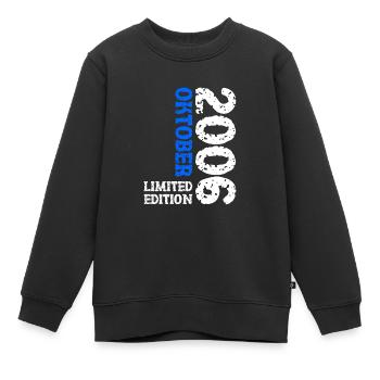 2006 Oktober Limited Edition 17. Geburtstag Deko - Kinder Premium Organic Sweatshirt - Schwarz - Vorne - AI Model Kid Female (0cm)
