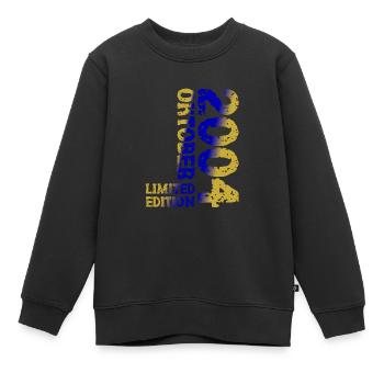 2004 Oktober Limited Edition 19. Geburtstag Deko - Kinder Premium Organic Sweatshirt - Schwarz - Vorne - AI Model Kid Female (0cm)