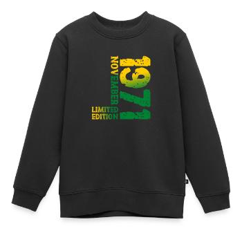 1971 November Limited Edition 52. Geburtstag Deko - Kinder Premium Organic Sweatshirt - Schwarz - Vorne - AI Model Kid Female (0cm)