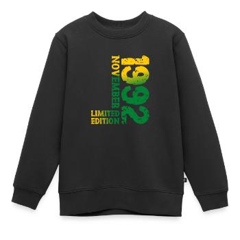1992 November Limited Edition 31. Geburtstag Deko - Kinder Premium Organic Sweatshirt - Schwarz - Vorne - AI Model Kid Female (0cm)