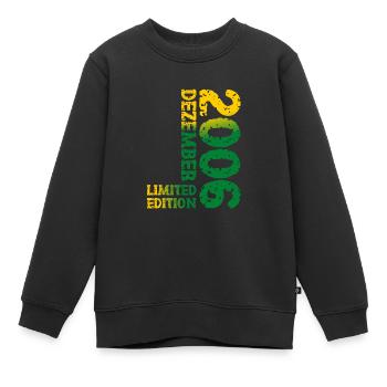 2006 Dezember Limited Edition 17. Geburtstag Deko - Kinder Premium Organic Sweatshirt - Schwarz - Vorne - AI Model Kid Female (0cm)