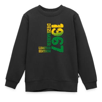 1967 Dezember Limited Edition 56. Geburtstag Deko - Kinder Premium Organic Sweatshirt - Schwarz - Vorne - AI Model Kid Female (0cm)