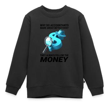 Buchhalter Buchhaltung Buchhaltung Finanzen Lustig - Kinder Premium Organic Sweatshirt - Schwarz - Vorne - AI Model Kid Female (0cm)