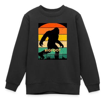 Bigfoot arrive - Sweat Premium enfant bio - noir - Devant - AI Model Kid Female (0cm)