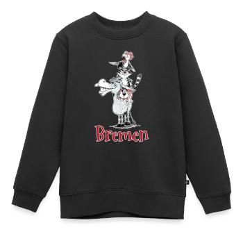 Bremer Stadtmusikanten - Kinder Premium Organic Sweatshirt - Schwarz - Vorne - AI Model Kid Female (0cm)