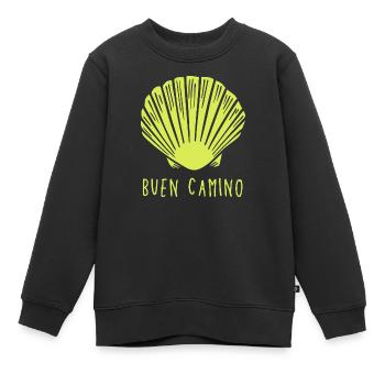 Camino de Santiago pilgrims - Kinder Premium Organic Sweatshirt - Schwarz - Vorne - AI Model Kid Female (0cm)