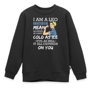 Sternzeichen Astrologie Konstellation - Kinder Premium Organic Sweatshirt - Schwarz - Vorne - AI Model Kid Female (0cm)