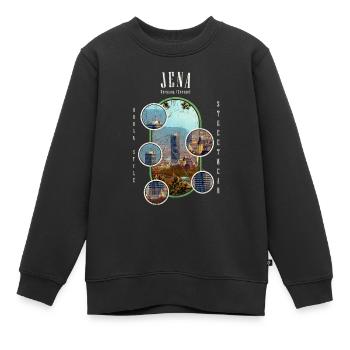 Jena Allemagne City Skyline Accueil Amour - Sweat Premium enfant bio - noir - Devant - AI Model Kid Female (0cm)