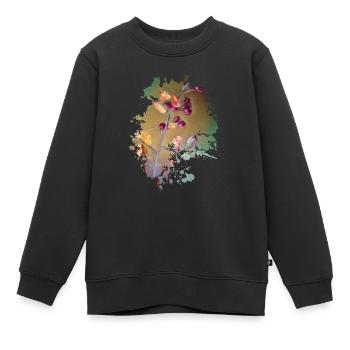 Pflanze - Kinder Premium Organic Sweatshirt - Schwarz - Vorne - AI Model Kid Female (0cm)