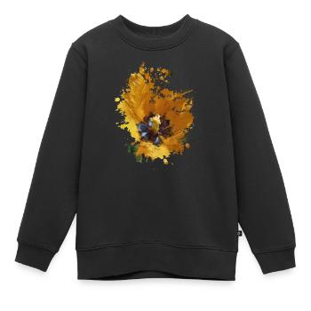 Blume - Kinder Premium Organic Sweatshirt - Schwarz - Vorne - AI Model Kid Female (0cm)