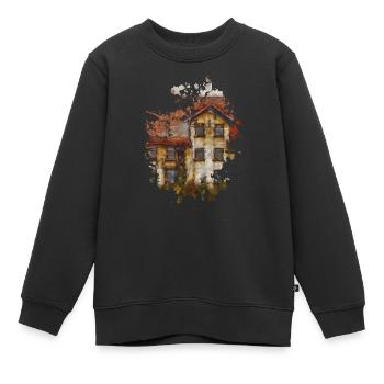 Haus - Kinder Premium Organic Sweatshirt - Schwarz - Vorne - AI Model Kid Female (0cm)