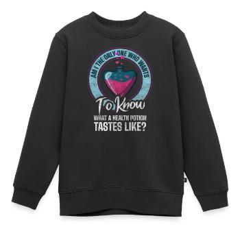 Chimie Herbes Science occulte - Sweat Premium enfant bio - noir - Devant - AI Model Kid Female (0cm)