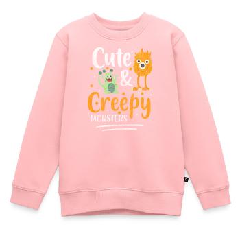 Horror Kreatur Schrecklich Monsterjäger - Kinder Premium Organic Sweatshirt - Rosa - Vorne - AI Model Kid Female (0cm)